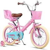 【OPCIÓN DE REGALO PERFECTA】 ¡Ideal para cumpleaños o regalos navideños! Esta bicicleta para niñas súper adorable seguramente será un éxito con su hijo/a y le inspirará el amor por las aventuras al aire libre.