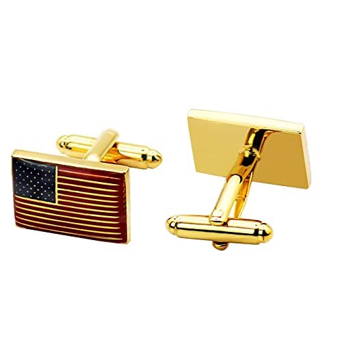American Flag Cufflinks for Men Cuff links Mens Enamel White And Line Suitable Business Wedding And Aviator Gifts2
