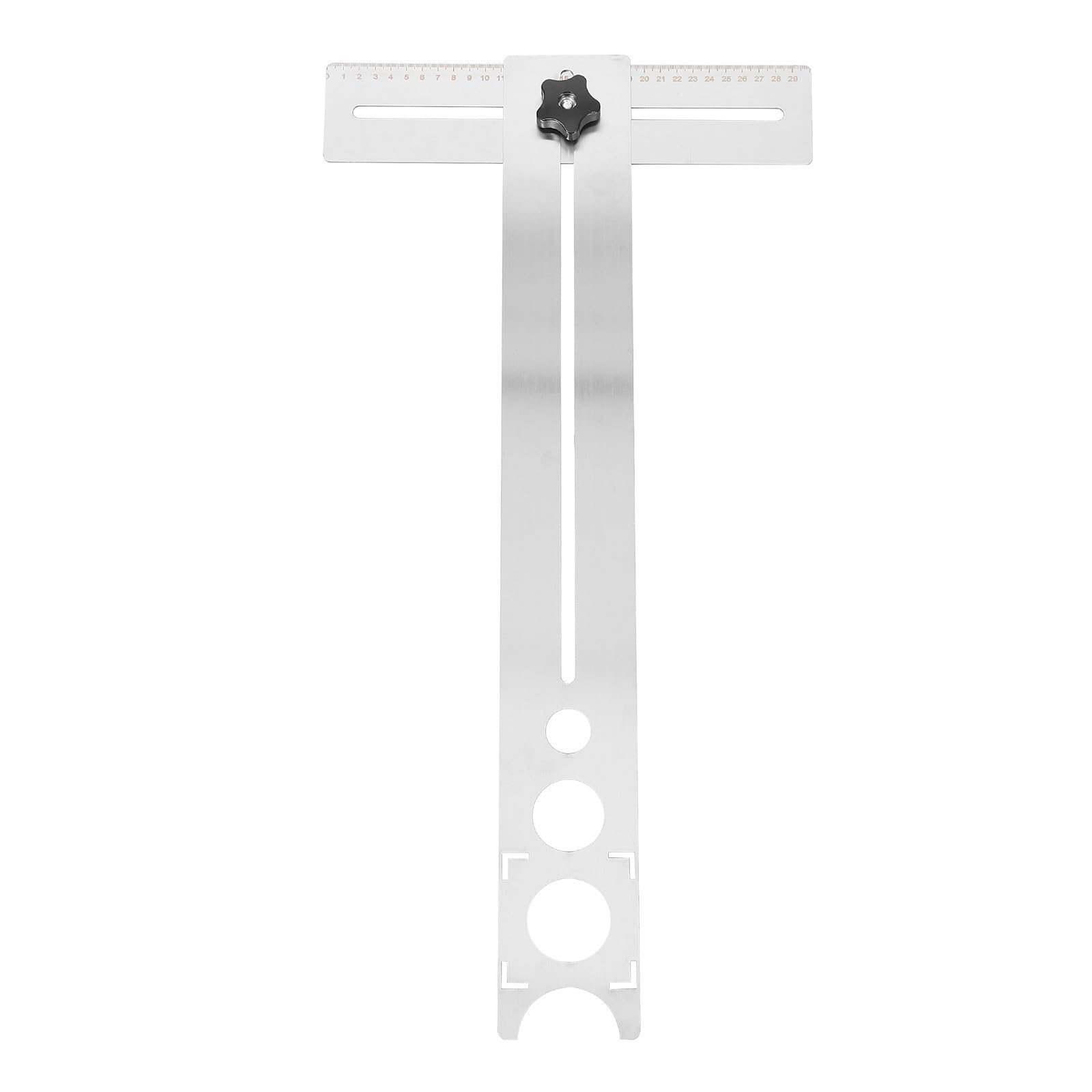 Trova fori per piastrelle in ceramica e marmo, righello da 60 cm, in acciaio inox durevole, con foro di precisione per piastrelle con angolo flessibile per vetro e fori per piastrelle