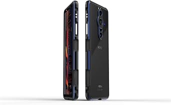 DAYJOY Metal Bumper Frame Compatible with Sony Xperia Pro-I 5G 2021, Dual Color Luxury Premium Aluminum Alloy Shockproof Bumper Frame Case with Camera Lens ProtectorBlack Blue