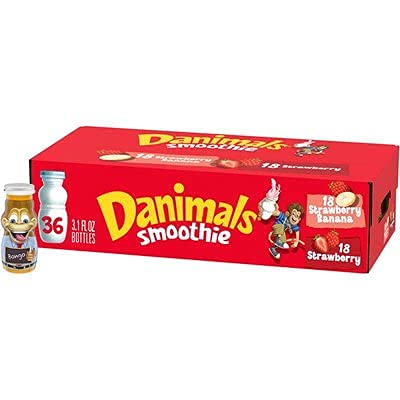 Danimals Lowfat Smoothie 2 Pack (72 Count Total: Swinging 36 Strawberry & Banana, 36 Strawberry Explosion) - Kids Yogurt - Good Source of Vitamin D | Gourmet Kitchn