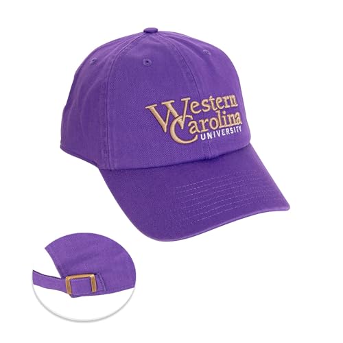 Desert Cactus Western Carolina University Baseball Hat Catamounts WCU Brimmed Embroidered Hats Cap Adjustable Cloth Strap Adult (Style B) Purple