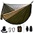Camping Hammock, Portable Hammocks with Mosquito Net,Lightweight Nylon Parachute Hammock with 10ft Tree Straps,Camping Gear Must Haves for Travel Hiking Backpacking Beach Patio-Green&Khaki