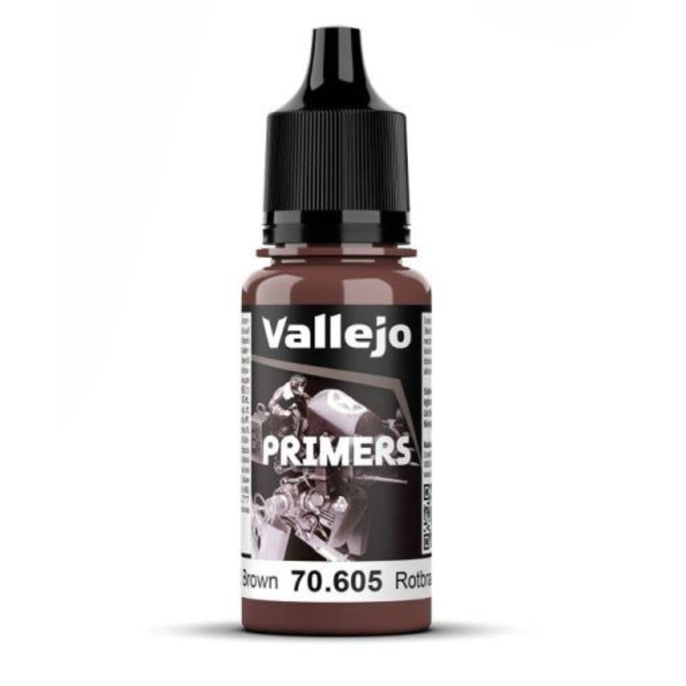 Surface Primer Color | German Red Brown 18 ml. (0.6 fl.oz.) | Matte Finish and Fast Drying | Perfect for Airbrushing and Great Adhesion to Figurines and Scale Models