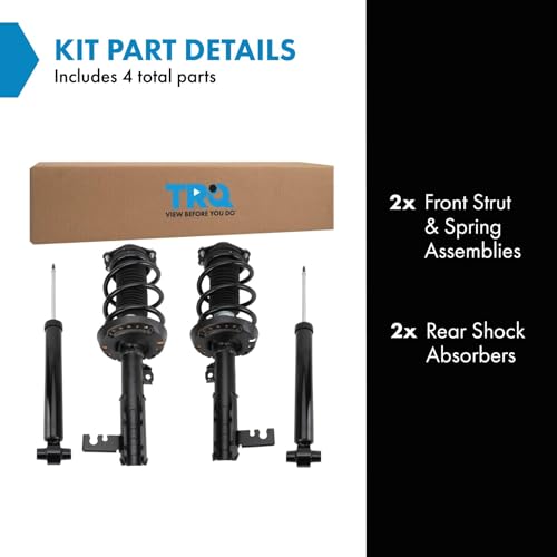Image of TRQ Front and Rear Complete Strut Assembly & Shock Absorber Kit Complete Strut & Coil Spring Assembly Compatible with 2017-2020 Buick Envision