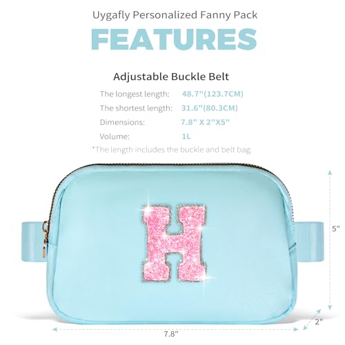 Image of Uygafly Gift for Teen Girls Kids Daughter Her - Birthday Gifts for 3 4 5 6 7 8 9 10 11 12 13 Year Old Girls,Fanny Pack Crossbody Bag Purse Belt Bag Cute Trendy Stuff | Blue,H