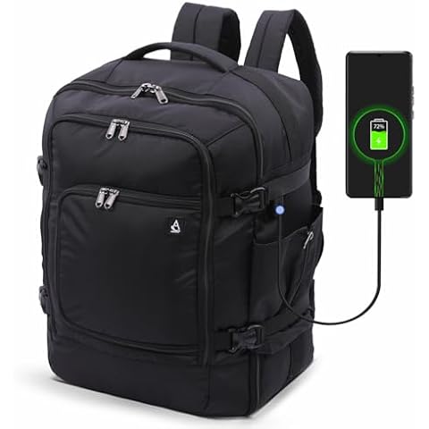 Aerolite 18x14x9” AA/Delta Airlines Maximum Size Backpack Eco-Friendly Cabin Luggage Approved Travel Carry On Holdall Lightweight Shoulder Bag Flight Rucksack with YKK Zippers 5 Year Warranty Cover