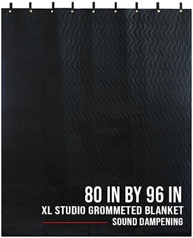 Boxer Tools Pro Studio Grommeted Sound Dampening Blanket 80 in. x 96 in. Light Blocker, Moving Blanket, General Indoor/Outdoor Use, Machine Washable