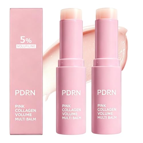 Gloura Stick Gloura PDRN Pink Collagen Volume Multi Balm Multi Moisture Wrinkle Collagen Moisture Balm Stick Deep Moisturizing for Face Body Lips Eyes Neck (2 pack)