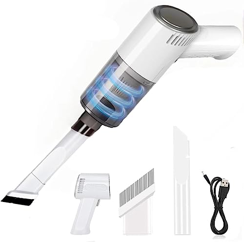 CWNOTBHY Portable Car Vacuum Cleaner, 9000Pa High Power Cordless, 120W Rechargeable Easy to Clean Car Interior,Desktop,Sofa,Keyboard,Drawer and Crevices D
