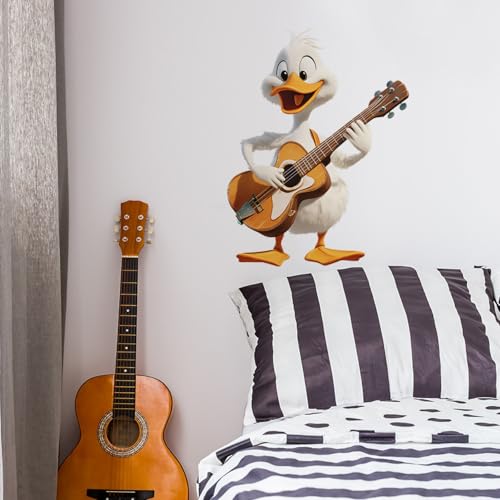 Vinilo decorativo de pared Patito guitarrista miniatura 6