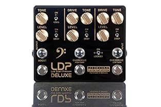 Three completely independent pedals in one housing Overdrive Low Gain with toggle switch for Deep Boost Controls: level, tone, drive Made in Germany