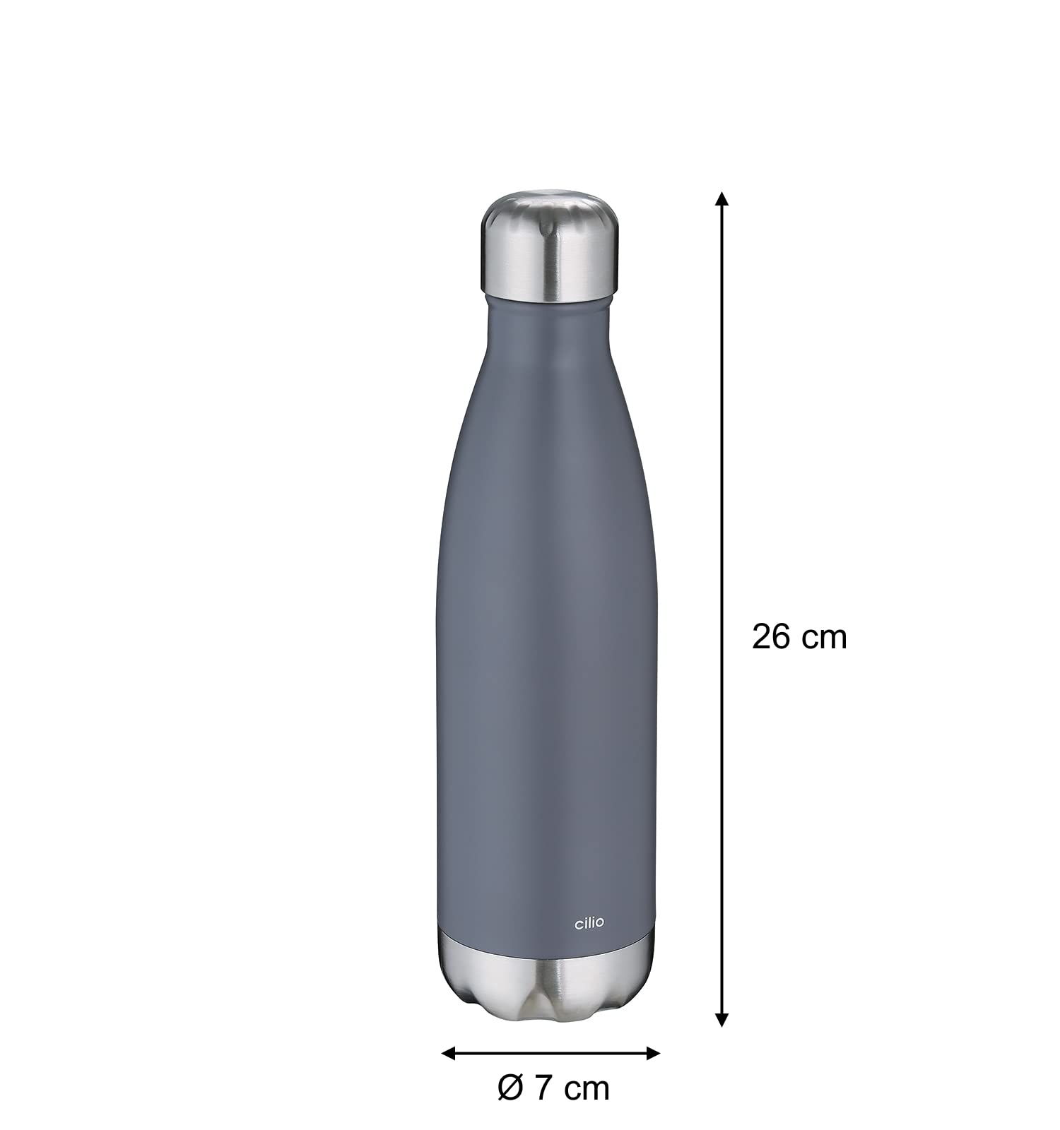 Cilio Edelstahl-Trinkflasche 1 Liter – Hält Warm & Kalt | Roségold, Auslaufsicher & Für Sprudel