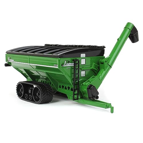 Spec Cast 1/64 Parker 1154 Remolque de Grano Verde con Orugas Modelo de Vehículo con Base para Exhibición, Listo para Exhibición en Interiores, Recomendado para Adolescentes miniatura 2