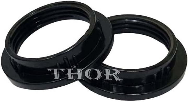 Lamp Shade And Light Ring Collar Black Replacement Adapter Ring for E26 Light Socket Set of 2 Rustic Vintage Home Decor Gifts