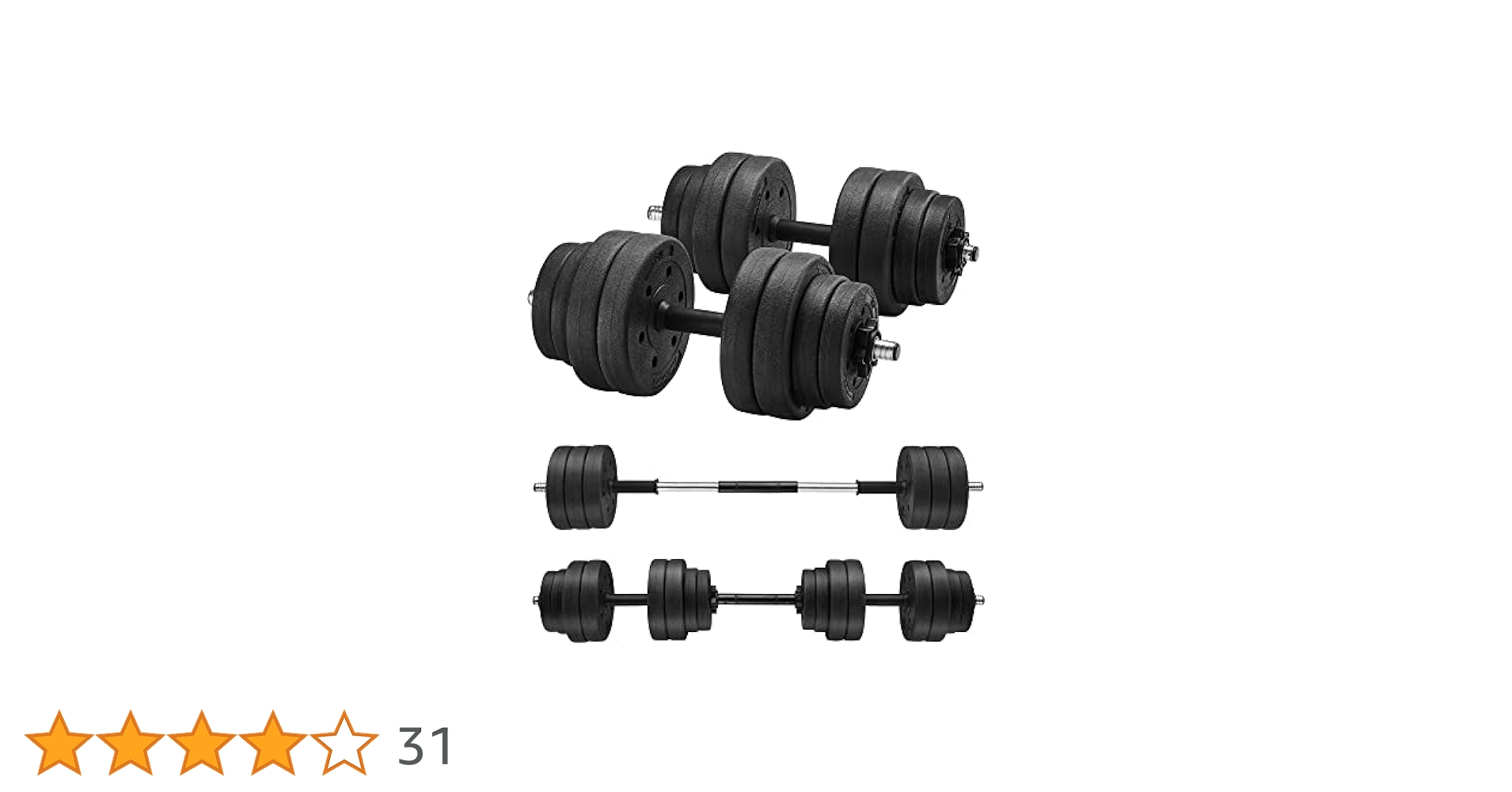 Amazon | SONGMICS ダンベルセット 可変式ダンベル バーベル