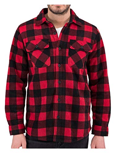 Boston Traders Bonded Polar Shirt Jacket Medium Rio Red