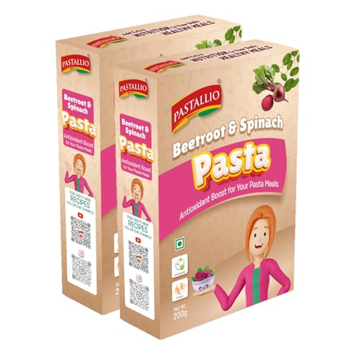 Image of Pastallio Beetroot Spinach Penne Pasta | No Colors | 400g (200g x 2)