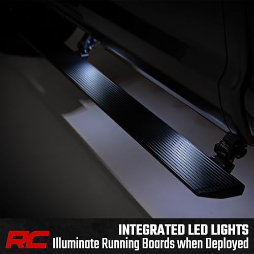 Estribos eléctricos retractiles Rough Country para Chevy Silverado y GMC Sierra 1500-3500HD miniatura 3