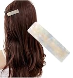 [Herbeluemily] バレッタ ヘアバレッタ 髪飾り べっ甲 ヘアクリップ おしゃれ 韓国 ホワイトシェル HM-0063-R03-WS