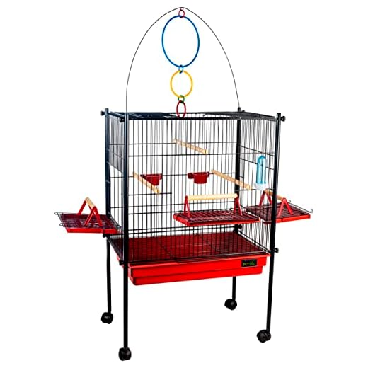 Viveiro Para Calopsita Triplex Black/Vermelho