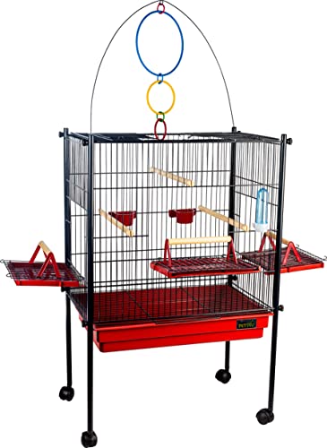 Viveiro Para Calopsita Triplex Black/Vermelho