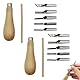 2 Set Lino-Schneid-Set Holz Linoleum-Schnitzwerkzeuge Kit Holzbearbeitungs-Sculpting-Tool für Holzbearbeitung Bildhauerei Linolschnitt Schneiden