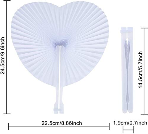 IZoeL 48 Pezzi Ventagli Pieghevoli Bianchi