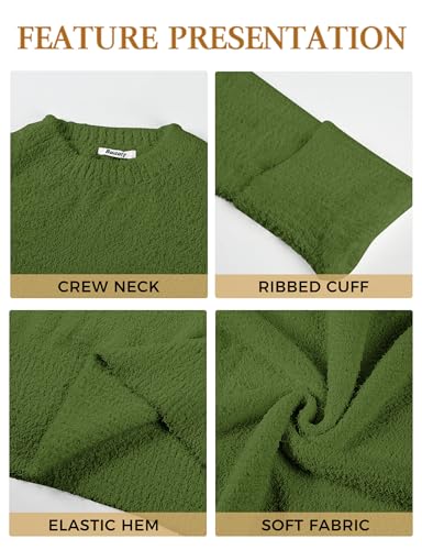Image of Buauty Womens Oversized Long Sleeve Crewneck Fall Sweaters Chunky Fuzzy Knit Pullover Clothes 2025 Trendy Outfits
