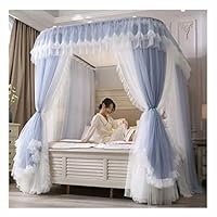 Amazon｜天蓋 シングルダブルベッド用のU字型サポートベッドキャノピー