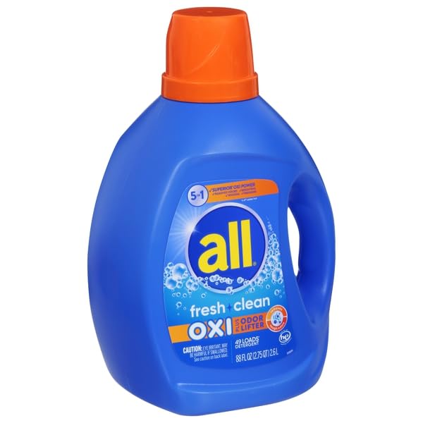 All, Fresh Clean Liquid Laundry Detergent Oxi Plus Odor Lifter, 88 Fl Oz