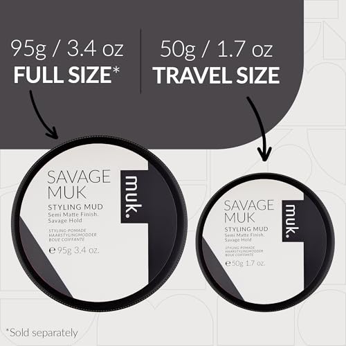 MUK Haircare Savage Semi Matte Styling Mud 1.76oz miniatura 3