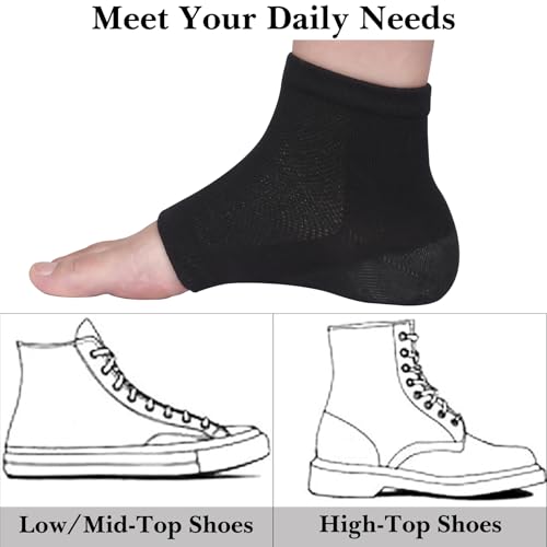 Image of Linkidea Height Max Socks, Half Height Increase Insoles Socks 1.8 Inch, Invisible Shoe Lift Heel Pads for Men & Women 1 Pair (4.5cm, Black), LI8771
