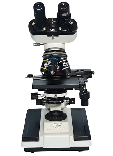 Image of BLISCO Bls-113 Pathological Binocular Compound Microscope - Ergonomic Design, Advanced Objective System, ISI Marked Includes Blank Slides, Ideal for Students