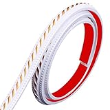 【Einfache Bedienungen】Messen und schneiden Sie die benötigte Länge, ziehen Sie die selbstklebende Rückseite ab und kleben Sie sie auf glatte Oberfläche, die hochviskos und langlebig ist. Nach dem Schälen bleibt keine Leimreste übrig. Sie lässt sich leicht befestigen und verleiht Türen oder Wänden ein elegantes Aussehen.