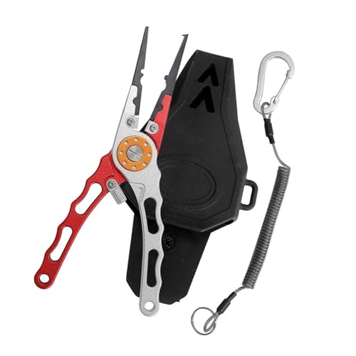Angler Fishing Pliers Multifunctional Aluminum Alloy Tool with Hook Remover for Saltwater Freshwater Fishing Accessori Nonslip Handle Fish Control
