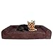 KOPEKS Deluxe Orthopedic Memory Foam Sofa Lounge Dog Bed - Small - Brown