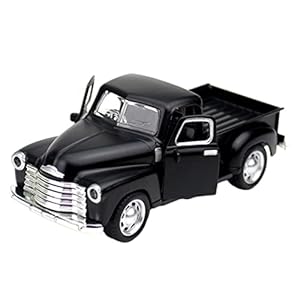 Kisangel Vintage Car Decor Old Pickup Truck Model Alloy Retro Car Model Pickup Die Cast Collectible Vehicle Toy for Home Desk Cabinet Decoraion ( Black ) Red Truck Decor