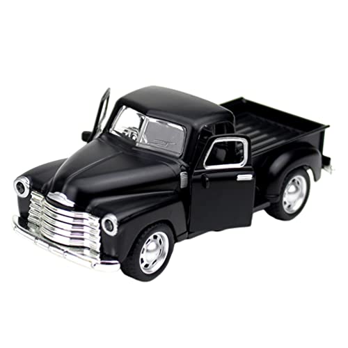 Kisangel Vintage Car Decor Old Pickup Truck Model Alloy Retro Car Model Pickup Die Cast Collectible Vehicle Toy for Home Desk Cabinet Decoraion ( Black ) Red Truck Decor