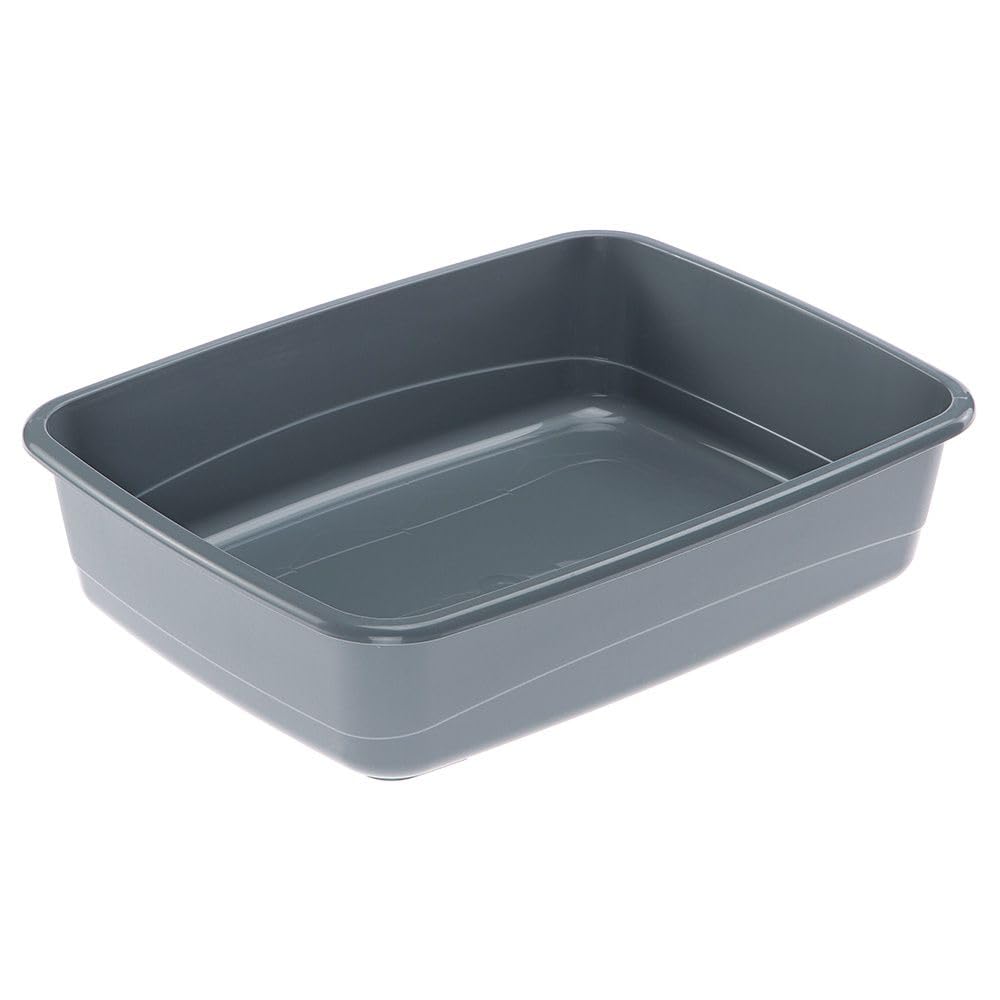 Ferplast Lettiera Gatto, Toilette per Gatti Grandi, in Plastica con Bordi Alti, Facile e Veloce da Pulire L 46,5 x W 35,5 x H 11,5 cm, Vari Colori