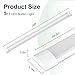muzha 4 Packs LED Batten Lights，PC Body， 5FT 50W 4000k 5000lm,Low Profile Wall or Ceiling Surface Mounted Fitting for Home/Workshop/Office/School Restaurant (5FT)
