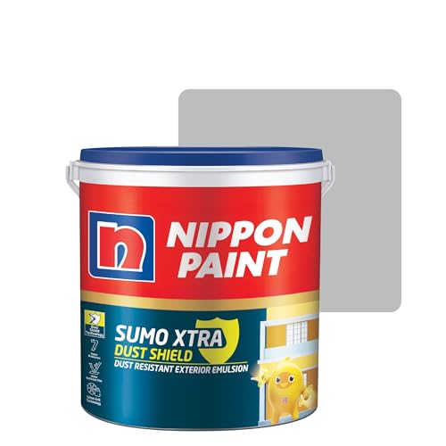 Image of Nippon Paint Sumo Xtra Dust Shield Exterior Emulsion (20L, Cold Stare) - Dirt Pickup Resistant, Colour-Lock, Water Resistant, Low VOC Wall Paint for Exterior Masonry Surfaces - 20 Litre