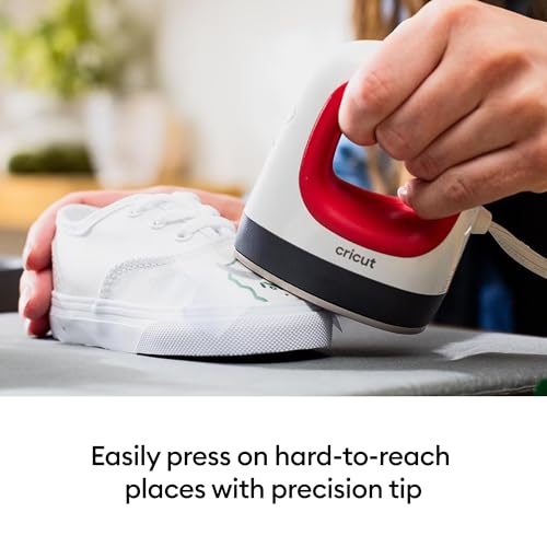 Cricut EasyPress Mini Heat Press - For Pressing Small Objects Like Shoes, Stuffed Animals, Hats & More - 3 Heat Settings & Precision Tip - Ceramic-Coated Heat Plate - Compact & Lightweight - Raspberry