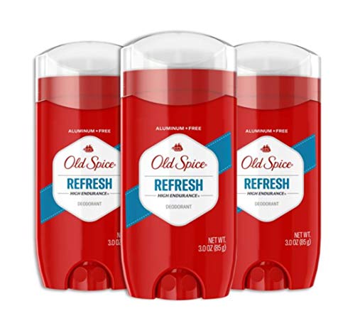 Old Spice Aluminum Free Deodorant for Men, High Endurance Refresh, 3 Oz Each, Pack Of 3