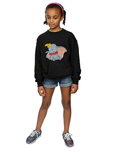 Sweat Dumbo Disney fille résistant au lavage vêtement noir pull - 5