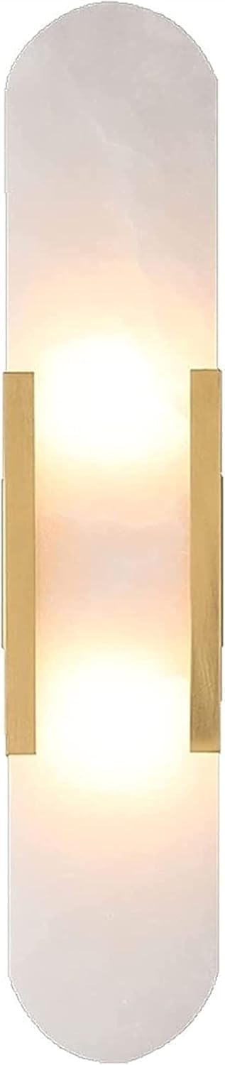 HYJAUSXB Wall Lamps Sconces Natural Marble Sconce Minimalist Lights Fixture Bedroom Bedside Lamp Mount