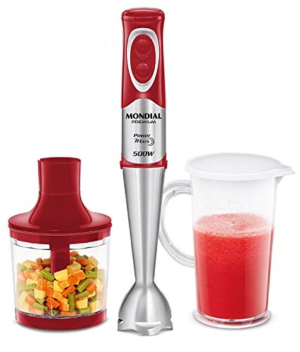 Power Mixer Premium, Mondial, 110V, 500W, Vermelho/Inox - M-10
