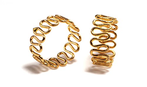 Metal Alloy Toe Ring Expandable Wavy Pattern