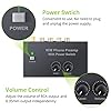 LiNKFOR Phono Preamp Mini Stereo Audio Low Noise MM Turntable Preamplifier with Power Switch Volume Control RCA Input RCA Output 1/4'' TRS Output DC 12V Certified Power Adapter #1