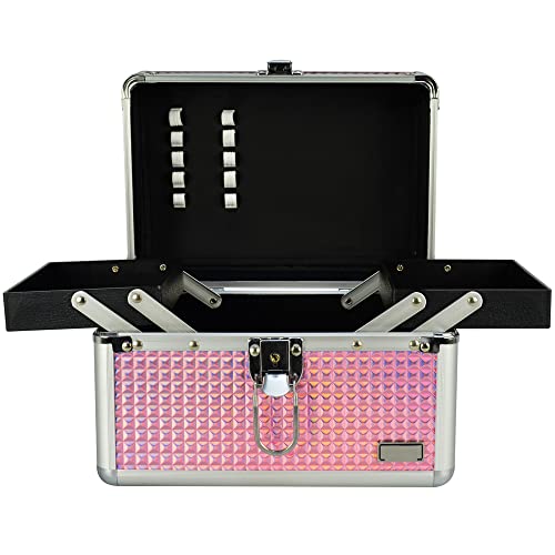 Maleta Maquiagem e Joias Frasqueira Rosa CBRN19588